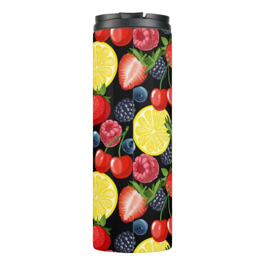 Bessen en citrusschijfjes thermosbeker (Achterkant)