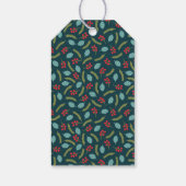 Bessen en dennen kerst foto cadeau Labels Cadeaulabel (Achterkant)