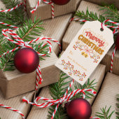 Bessen en kerstballen cadeaulabel