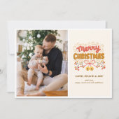 Bessen en klokken kerstfoto vakantie Kaart (Voorkant)