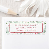 Bessen en Pine Christmas Etiket (Insitu)