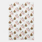 Bessen en pinecones theedoek (Verticaal)