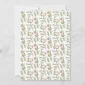 Bessen en Winter Pine Greenery Holiday Wedding Kaart (Achterkant)