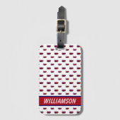 Bessen Fruit Patroon Rood Blauw Personaliseren Bagagelabel (Voorkant (verticaal))