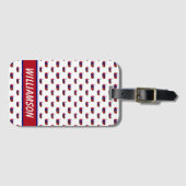 Bessen Fruit Patroon Rood Blauw Personaliseren Bagagelabel (Voorkant (horizontaal))