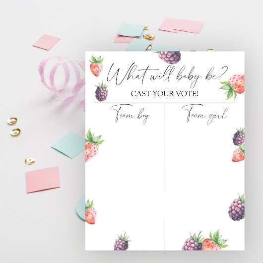 Bessen Geslacht onthullen Boy of Girl grafiek Poster