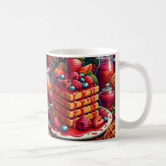 Bessen Gestapelde Wafel Koffiemok (Rechts)