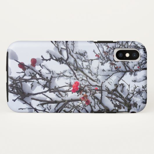Bessen in de sneeuw Case-Mate iPhone case (Achterkant (horizontaal))