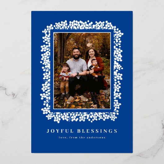 BESSEN IN FOLIE VORMEN LIJST VAN PHOTOCARD FOLIE FEESTDAGENKAART (Voorkant)