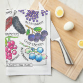 Bessen keukenhanddoek (Quarter Fold)