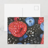 bessen met gekleurd potlood briefkaart (Voorkant / Achterkant)