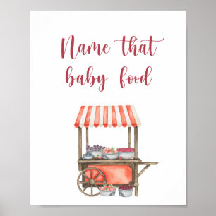 Bessen - naam dat babyvoedsel poster