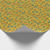 Bessen op takken, naadloze natuur. cadeaupapier (Hoek)