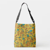 Bessen op takken, naadloze natuur. crossbody tas (Achterkant)