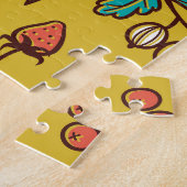 Bessen op takken, naadloze natuur. legpuzzel (Zijkant)