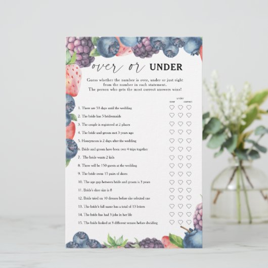 Bessen - Over of onder bruidsfeest spel (Staand voorkant)