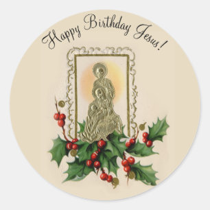 Bessen van de Hulst van de Familie van de Geboorte Ronde Sticker