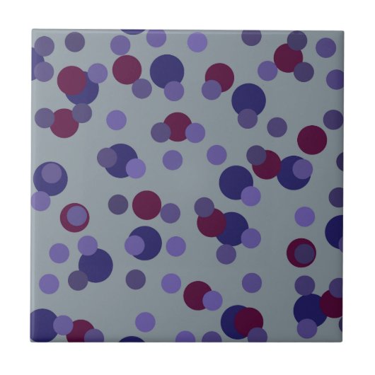 Bessen-, violette en purperen stippen tegeltje (Voorkant)