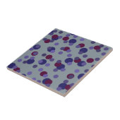 Bessen-, violette en purperen stippen tegeltje (Zijkant)