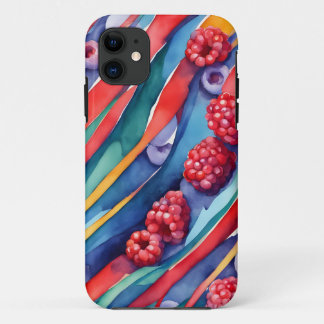 Bessen Vruchten en Verse Kleurrijke Strepen Case-Mate iPhone Case