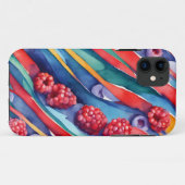 Bessen Vruchten en Verse Kleurrijke Strepen  Case-Mate iPhone Case (Achterkant (horizontaal))