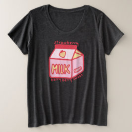 bessen zoete aardbeienmelk grote maat t-shirt