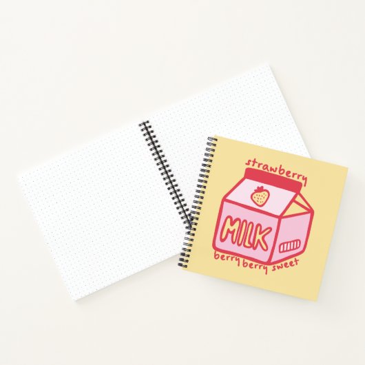 bessen zoete aardbeienmelk notitieboek (Binnen)