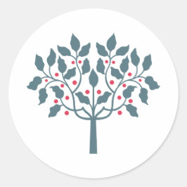 bessenboom ronde sticker