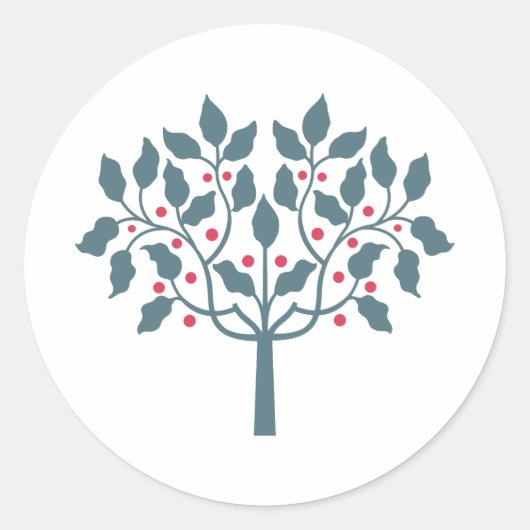 bessenboom ronde sticker (Voorkant)