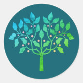 bessenboomontwerp ronde sticker (Voorkant)