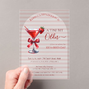 Bessencocktail Een tini beetje ouder, cocktail ver Acryl Uitnodigingen