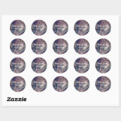 Bessendauw Waterverf Goud Hemelse Bruiloft Ronde Sticker (Vel)