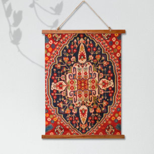 Bessenge rode Onyx Oosterse Perzische Qashqai tapi Hangend Wandkleed