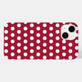 Bessenge rode witte polka stippenpatroon ontwerp Case-Mate iPhone case (Achterkant (horizontaal))