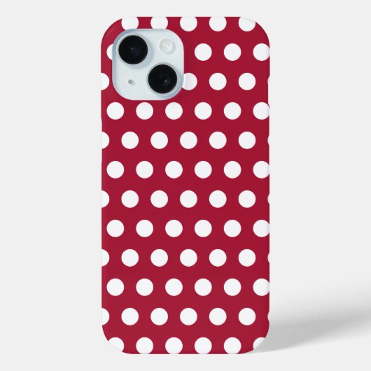 Bessenge rode witte polka stippenpatroon ontwerp Case-Mate iPhone case (Achterkant)