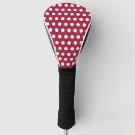 Bessenge rode witte polka stippenpatroon ontwerp golfheadcover