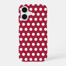 Bessenge rode witte polka stippenpatroon ontwerp