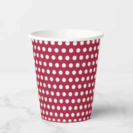 Bessenge rode witte polka stippenpatroon ontwerp papieren bekers