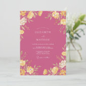 Bessengele Bruidsbloemen Kaart (Staand voorkant)