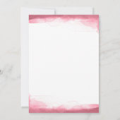 Bessenkleur Roze Waterverf Moderne Bruidsdouche Kaart (Achterkant)