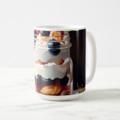 Bessenparfait in glazen potje koffiemok (Voorkant rechts)