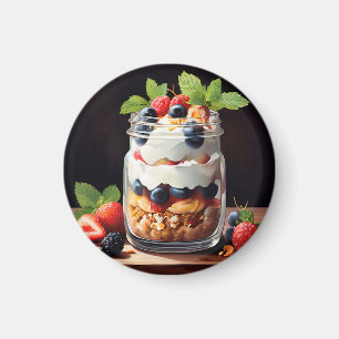 Bessenparfait in glazen potje magneet