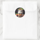 Bessenparfait in glazen potje ronde sticker (Tas)