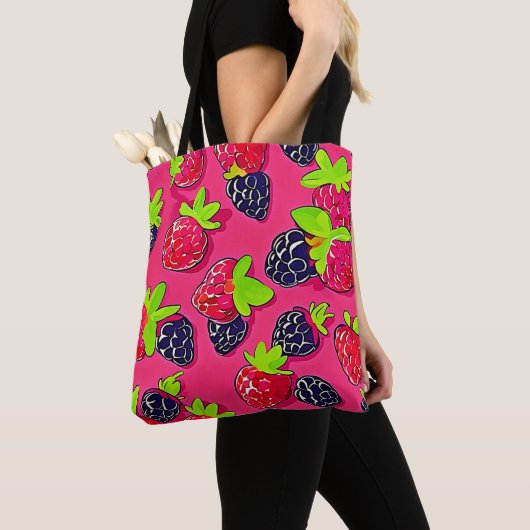 Bessenplek: Zoet Ontwerp Tote Bag (Dichtbij)