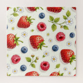 Bessenschermpatroon Verse Zomerfruit Legpuzzel (Horizontaal)