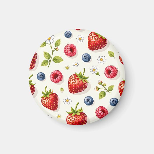 Bessenschermpatroon Verse Zomerfruit Magneet (Voorkant)