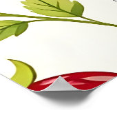 Bessenschermpatroon Verse Zomerfruit Poster (Hoek)