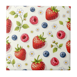 Bessenschermpatroon Verse Zomerfruit Tegeltje