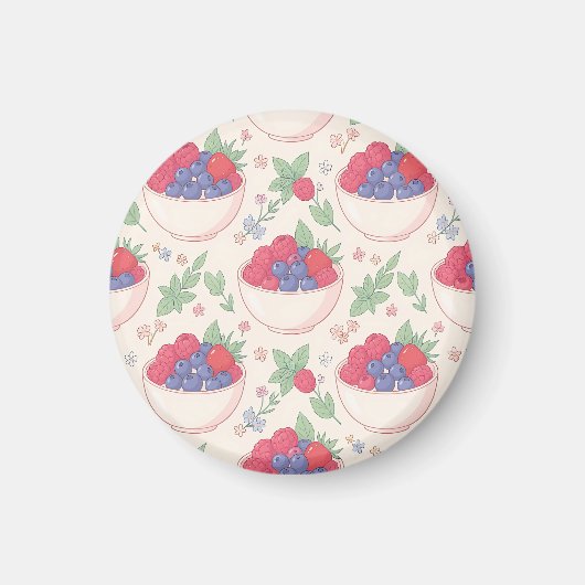Bessenschotelpatroon Pastel Magneet (Voorkant)