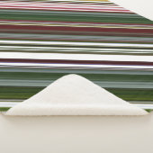 Bessenstruik groen en rood gestreept sherpa deken (3/4)